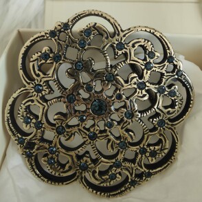 Boucle Uzès doré / Bleu